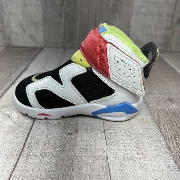 Air Jordan 6 Retro Little Flex Toddlers Sneakers Multi White Size 4C CT4417-103 - Picture 8 of 12